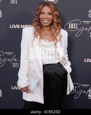 Los Angeles, Stati Uniti. 18 settembre 2025. Mona Scott-Young arriva al 5° Gala annuale della Black Music Action Coalition tenutosi al Beverly Hilton di Beverly Hills, CALIFORNIA, giovedì 18 settembre 2025. (Foto di Sthanlee B. Mirador/Sipa USA) credito: SIPA USA/Alamy Live News Foto Stock