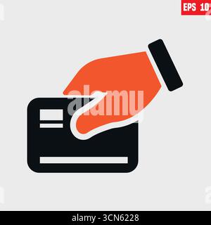 Icona della carta di credito. Vettore icona pagamento con carta di credito Illustrazione Vettoriale