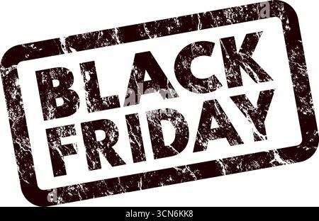 Timbro in gomma grunge del Black friday - illustrazione vettoriale Illustrazione Vettoriale