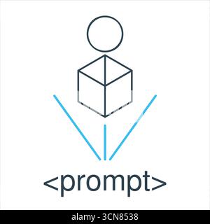 Cubo e sfera a reticolo generati dal testo Illustrazione Vettoriale