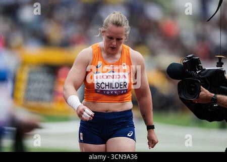 Jessica Schilder, olandese, gareggiante nella Women's Shot Put Qualifying durante i Campionati mondiali di atletica leggera Tokyo 2025 del giorno 8 al Japan National Stadium il 20 settembre 2025 a Tokyo, Giappone. (Crediti: Andy Astfalck/MTB-Photo/Alamy Live News) Foto Stock