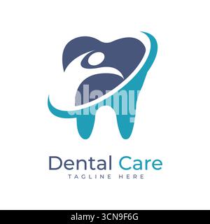 logo vector dental care logo design clinic logo Illustrazione Vettoriale