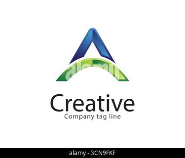 Astratta un modello con logo colorato Illustrazione Vettoriale