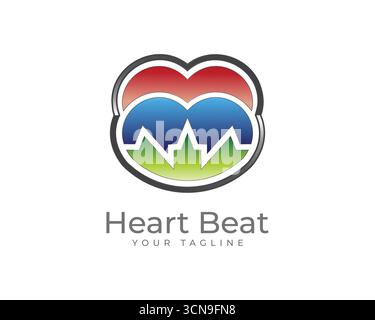 Design modello logo Vector Love Illustrazione Vettoriale