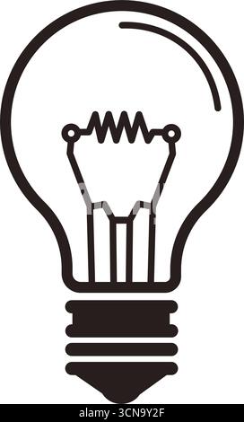 lampadina - icona vettoriale Illustrazione Vettoriale