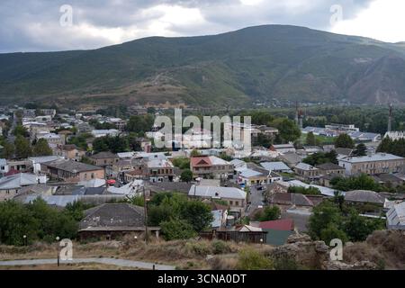 Gori, Georgia. 9 settembre 2025. Vista panoramica della città georgiana di Gori, conosciuta come il luogo di nascita del rivoluzionario comunista e di Sovie Foto Stock