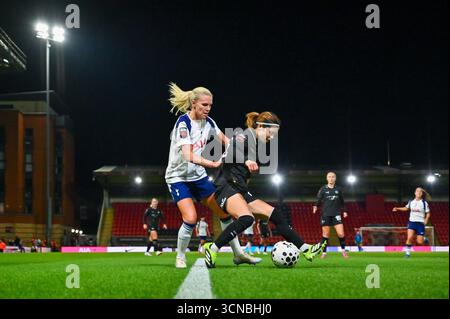 Londra, Regno Unito. 19 settembre 2025. Londra, Eangland, 19 settembre 2025: Yui Hasegawa (25 Manchester City) in azione durante la partita della Barclays Women's Super League tra Tottenham Hotspur e Manchester City a Brisbane Road a Londra, Inghilterra (Yaroslav Dunka/SPP) crediti: SPP Sport Press Photo. /Alamy Live News Foto Stock