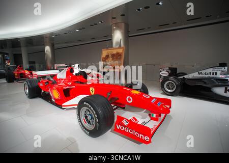 Monaco Top Cars Collection museo dell'automobile, mostra della collezione di auto d'epoca del Principe di Monaco - Ferrari F2004 Michael Schumacher Foto Stock