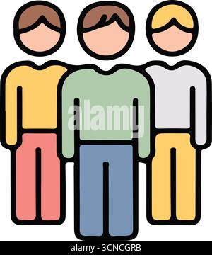 Illustrazioni delle icone del gruppo di persone Illustrazione Vettoriale