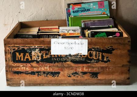 Hendersonville, North Carolina, centro storico e frutteto. Foto Stock