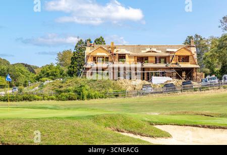 grande e costosa casa in costruzione a 12 corsie a est di hampton, new york Foto Stock