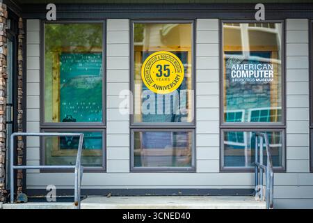 Bozeman, MT, USA - 1 agosto 2025: L'esterno dell'American computer and Robotics Museum di Bozeman, Montana Foto Stock
