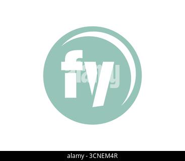 Emblema sportivo FY o logotipo di squadra. Logo della palla con una combinazione delle lettere iniziali F e Y per il negozio di palline, l'azienda sportiva, l'allenamento, il badge del club. Vettore Illustrazione Vettoriale