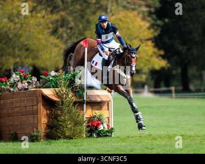 Woodstock, Oxon, Regno Unito. 20 settembre 2025. Sebastien Cavaillon francese in sella a Elipso De la Vigne durante il cross country al Campionato europeo Agria FEI Eventing a Blenheim Palace il 20 settembre 2025, Woodstock, Regno Unito (foto di Maxime David - MXIMD Pictures) crediti: MXIMD Pictures/Alamy Live News Foto Stock