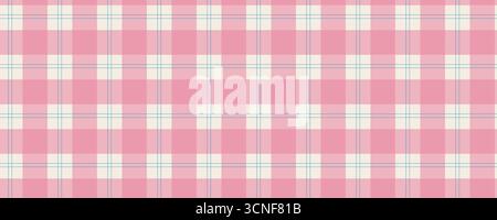 Motivo vichy vichy a quadri rosa e blu senza cuciture. Elegante tessuto tartan per abiti, gonne, sciarpe e abbigliamento per bambini Illustrazione Vettoriale