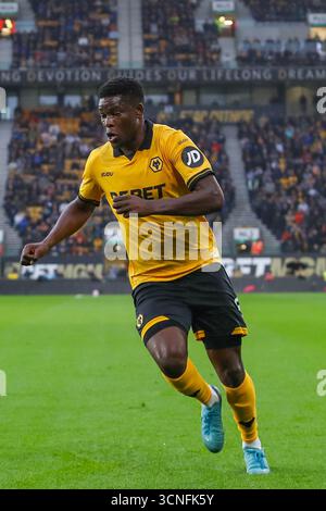 Wolverhampton, Regno Unito. 20 settembre 2025. Marshall Munetsi dei Wolverhampton Wanderers durante la partita di Wolverhampton Wanderers FC contro Leeds United FC English Premier League al Molineux Stadium, Wolverhampton, Inghilterra, Regno Unito il 20 settembre 2025 Credit: Lee Keuneke/Every Second Media Credit: Every Second Media/Alamy Live News Foto Stock