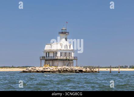 insetti luce casa dall'acqua Foto Stock