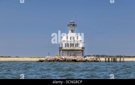 insetti luce casa dall'acqua Foto Stock