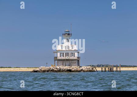 insetti luce casa dall'acqua Foto Stock