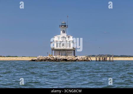 insetti luce casa dall'acqua Foto Stock