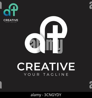 Lettera al logo, modello di disegno del logo vettoriale Illustrazione Vettoriale