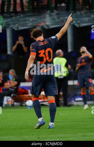 Milano, Italia. 21 settembre 2025. Milano, Italia, 21 settembre 2025. In azione durante la partita di serie A tra FC Internazionale e Udinese allo stadio Giuseppe Meazza di Milano, Italia crediti: Mairo Cinquetti/Alamy Live News Foto Stock