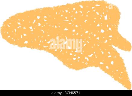 Bolla vocale Wavy Chalk Scribble Illustrazione Vettoriale