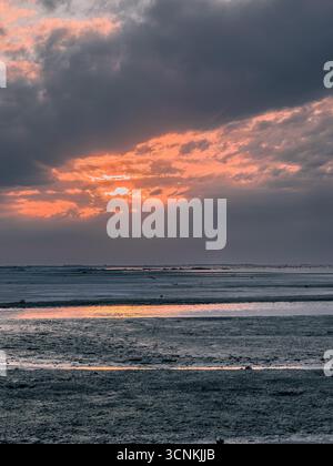 Lago Epecuen al tramonto Foto Stock