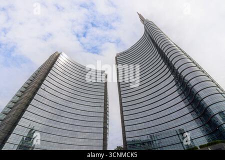 Gli edifici ecosostenibili della Torre UniCredit nel progetto porta nuova, Milano, Italia Foto Stock