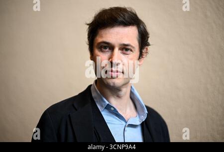 Berlino, Germania. 22 settembre 2025. Direttore Maxime Pascal a margine di una conferenza stampa. Crediti: Britta Pedersen/dpa/Alamy Live News Foto Stock