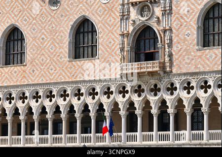 Dettaglio del Palazzo Ducale a Venezia, Italia Foto Stock