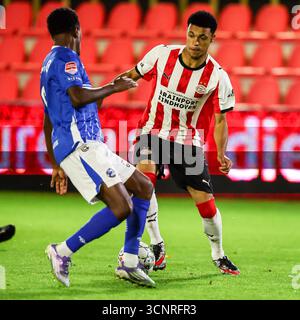 Eindhoven, Paesi Bassi. 22 settembre 2025. EINDHOVEN, 22-09-2025, PSV Campus De Herdgang, stagione 2025/2026, olandese Keuken Kampioen Divisie calcio, partita tra Jong PSV e Den Bosch, immagini mostra Jong PSV giocatore Ayodele Thomas credito: Pro Shots/Alamy Live News Foto Stock