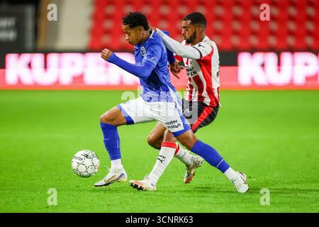 Eindhoven, Paesi Bassi. 22 settembre 2025. EINDHOVEN, 22-09-2025, PSV Campus De Herdgang, stagione 2025/2026, calcio olandese Keuken Kampioen Divisie, partita tra Jong PSV e Den Bosch, immagini mostra il giocatore FC Den Bosch Genrich Sille credito: Pro Shots/Alamy Live News Foto Stock