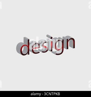 Moderno effetto tipografico 3D per un uso creativo Illustrazione Vettoriale