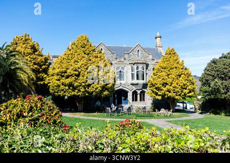 Cartello del Takahe dal giardino, Hackthorne Road, Cashmere, Christchurch (Ōtautahi), regione di Canterbury, nuova Zelanda Foto Stock