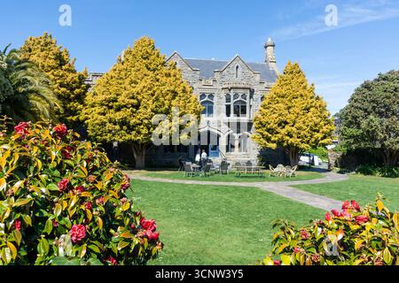 Cartello del Takahe dal giardino, Hackthorne Road, Cashmere, Christchurch (Ōtautahi), regione di Canterbury, nuova Zelanda Foto Stock