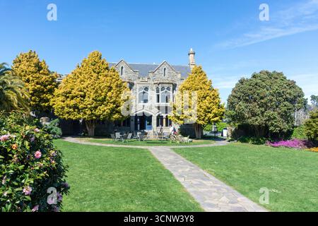 Cartello del Takahe dal giardino, Hackthorne Road, Cashmere, Christchurch (Ōtautahi), regione di Canterbury, nuova Zelanda Foto Stock