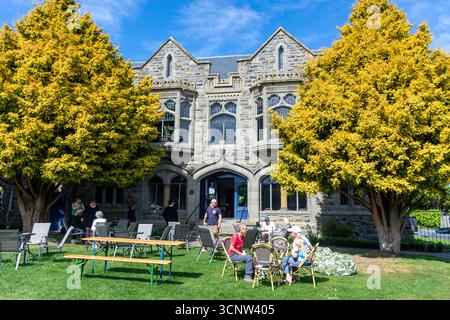 Cartello del Takahe dal giardino, Hackthorne Road, Cashmere, Christchurch (Ōtautahi), regione di Canterbury, nuova Zelanda Foto Stock