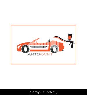 logo vernice auto modello logo garage auto Illustrazione Vettoriale