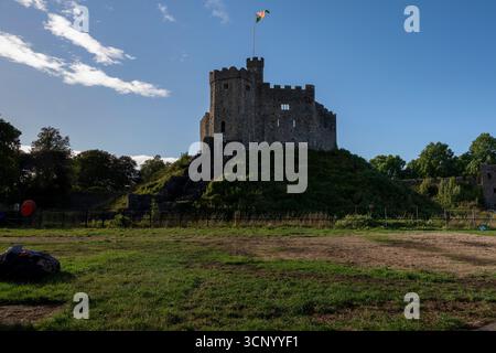 Castello di Cardiff Cardiff CARDIFF CARDIFF, GALLES - SETT 07: Anche il luogo per l'after party e la celebrazione del Geraint Thomas Tour of Britain 2025, fase 6 Foto Stock