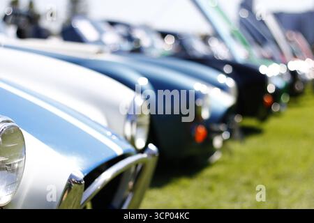 Dove la storia incontra la potenza: Uno spettacolo di auto d'epoca. Foto Stock