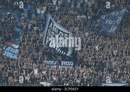 Napoli, Italia. 22 settembre 2025. I tifosi del Napoli SSC in azione durante la serie A Enilive tra SSC Napoli vs Pisa S.C. 1909, punteggio finale 3-2 (Credit Image: © Agostino Gemito/Pacific Press via ZUMA Press Wire) SOLO USO EDITORIALE! Non per USO commerciale! Foto Stock