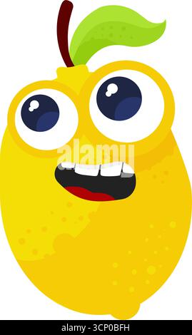 Personaggio Cartoon Lemon - illustrazione vettoriale Illustrazione Vettoriale