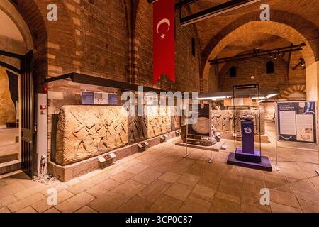ANKARA, TURCHIA - 20 SETTEMBRE 2022: Mostre del Museo delle civiltà anatoliche ad Ankara, Turchia Foto Stock