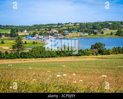 French River Wharf sull'Isola del Principe Edoardo in Canada Foto Stock