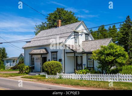 Luogo di nascita di Lucy Maud Montgomery, autrice di libri di Anne of Green Gables a New London sull'Isola del Principe Edoardo in Canada Foto Stock