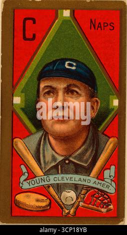 CY Young, Cleveland NAPs, 1911 - tessera da baseball vintage collezionabile Foto Stock