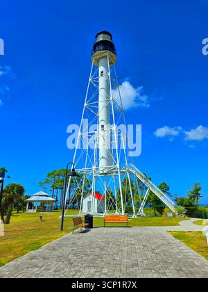 Faro di Cape San Blas a George Core Park Port St. Joe, Florida Panhandle 09.15.2025 Foto Stock