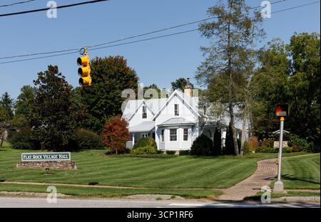 Flat Rock, North Carolina, USA - 7 settembre 2025: Flat Rock Village Hall. Foto Stock