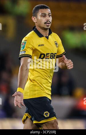 Wolverhampton, Regno Unito. 23 settembre 2025. André of Wolverhampton Wanderers durante il terzo round della Carabao Cup Wolverhampton Wanderers vs Everton a Molineux, Wolverhampton, Regno Unito, 23 settembre 2025 (foto di Alfie Cosgrove/News Images) a Wolverhampton, Regno Unito, il 23/9/2025. (Foto di Alfie Cosgrove/News Images/Sipa USA) credito: SIPA USA/Alamy Live News Foto Stock